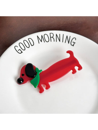 Beau - Cute Acetate Dachshund Hair Clip