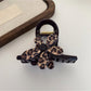 Beau - Vintage Leopard Print Flower Shaped Claw Clip