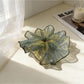 Gifty - Ruffled Mesh Bead Detail Elastic Hair Scrunchie