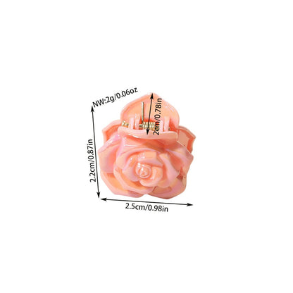 Beau - Glossy Rose Flower PS Hair Claw Clip