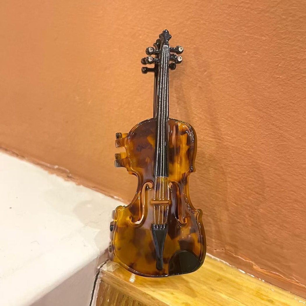 Beau - Violin Shaped Acetate Claw Clip