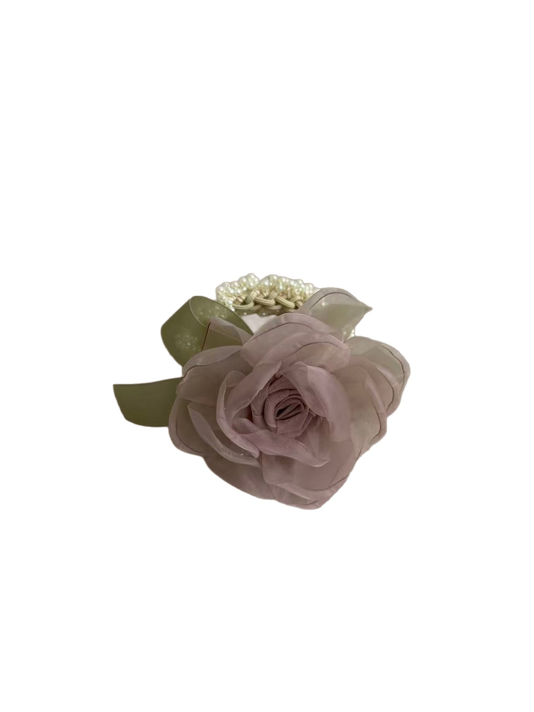 Gifty - Rose Flower Mesh Decorative Ponytail Hair Tie