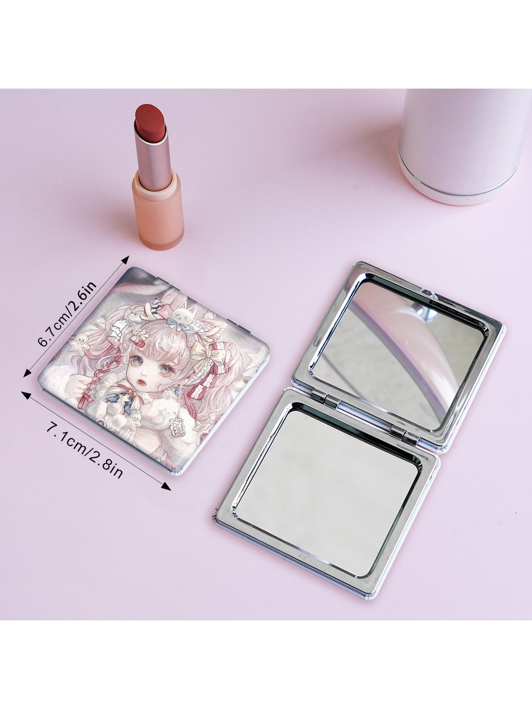 Mirroray - Printed Foldable Portable Makeup Mirror