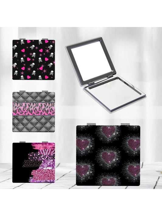 Mirroray - Y2K Pattern Foldable Glass Makeup Mirror