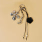 Keypus - PU Alloy Flower Pendant Bag Charm Keychain