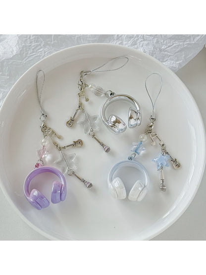 Keypus - Star Accent Headphone Bag Pendant Keychain