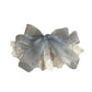 Beau - Sheer Ribbon Lace Trim Bow Spring Hair Clip
