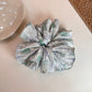 Gifty - Pleated Floral Print Polyester Scrunchie