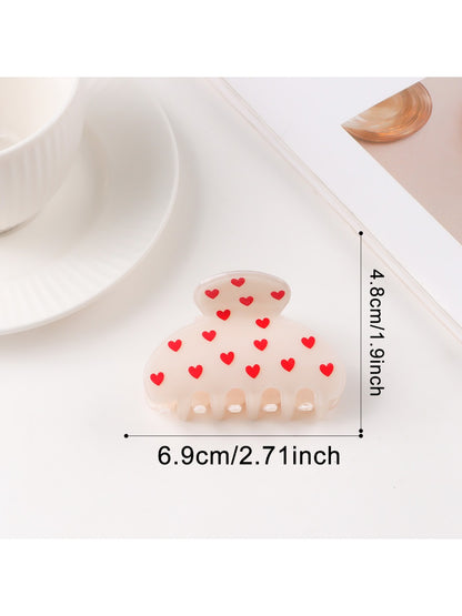 Beau - Minimalist Heart Pattern Hair Claw Clip