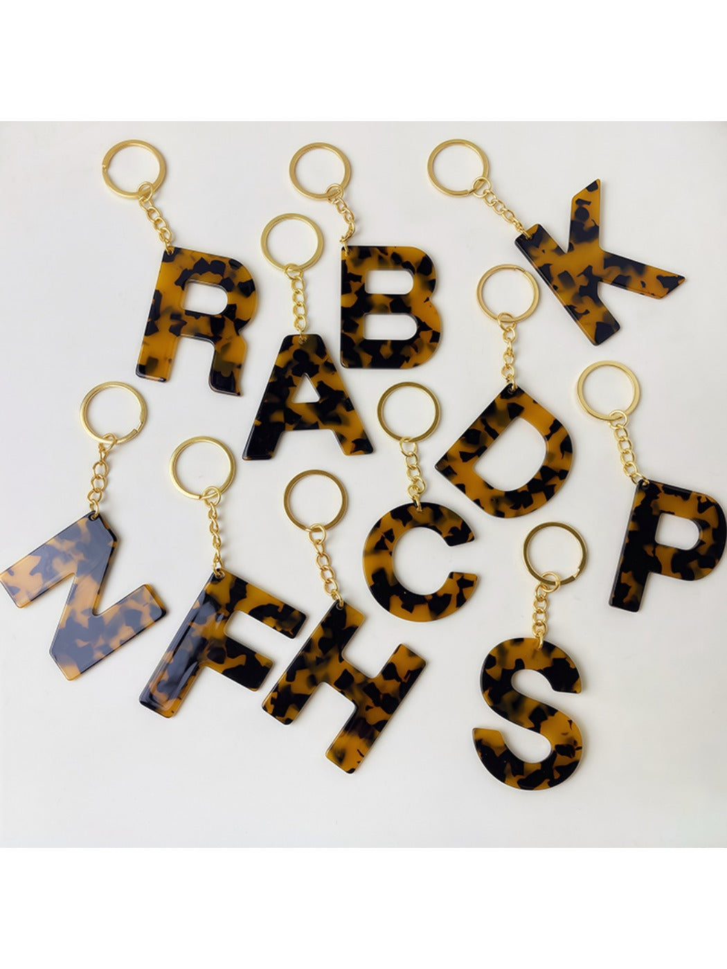 Keypus - Leopard Print Letter Keychain