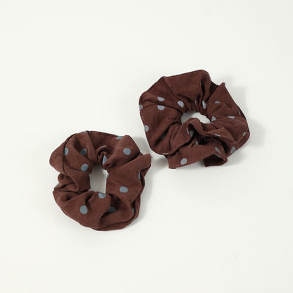 Gifty - Elegant Blue Polka Dot Hair Scrunchie