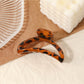 Beau - Leopard Print Openwork Half Circle Claw Clip