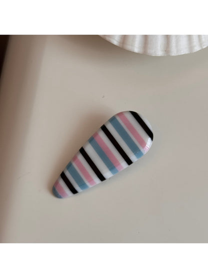 Beau - Colorful Stripe Pattern Acrylic Claw Clip