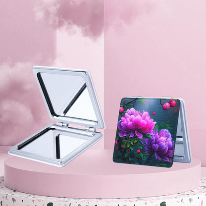 Mirroray - Portable Printed Flower Compact Vanity Mirror