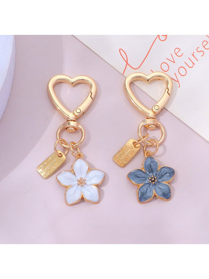 Keypus keychain showing detailed metal ring and floral charm design