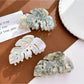 Beau - Leaf Shaped Hair Clip Large Acetate Hair Claw