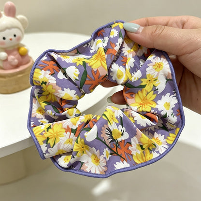 Gifty - Elegant Floral Print Polyester Scrunchie