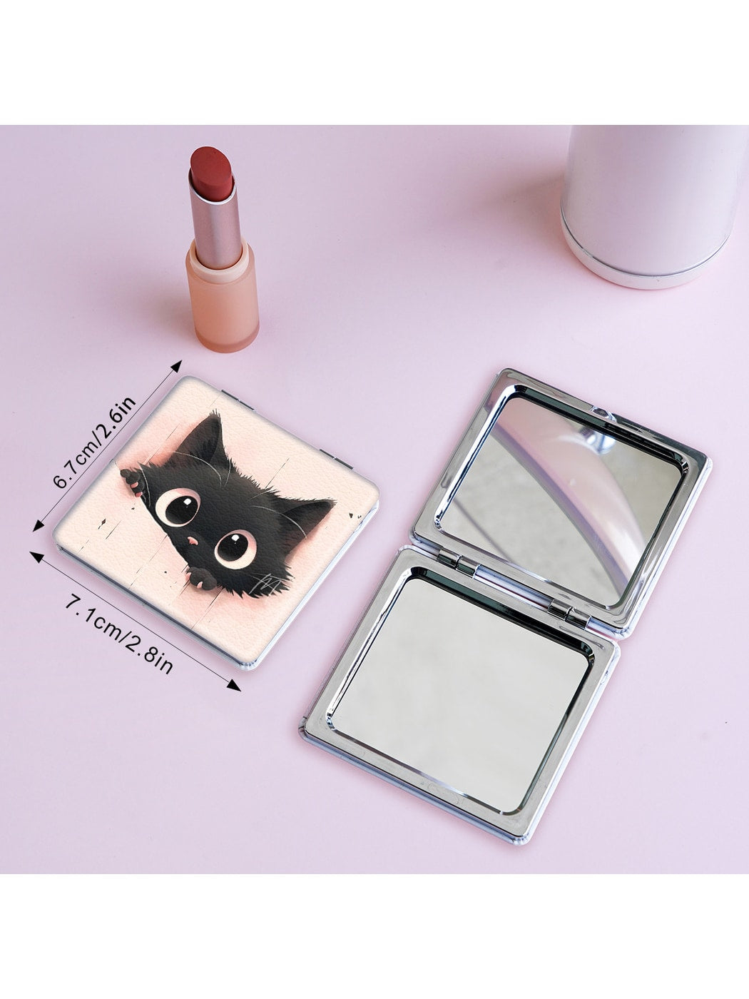 Mirroray - Cute Cat Pattern Folding Compact Mirror