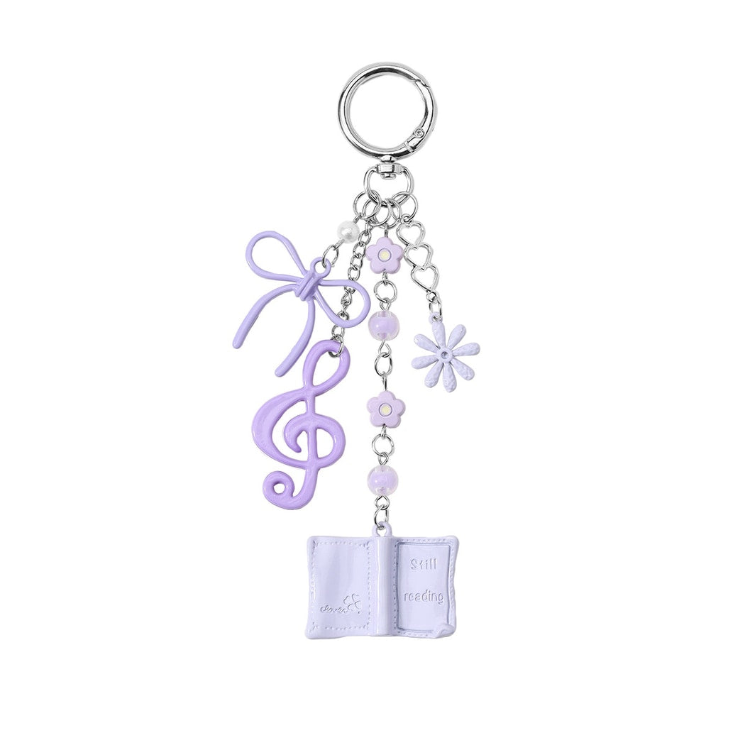 Keypus - Fresh Music Note and Book Charm Keychain