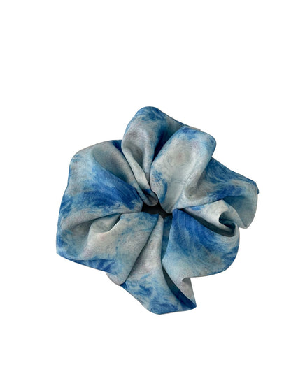 Gifty - Round Blue Gradient Polyester Hair Tie Scrunchie