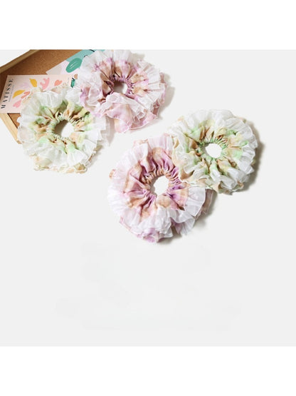 Gifty - Elegant Mesh Edge Double Layer Scrunchies