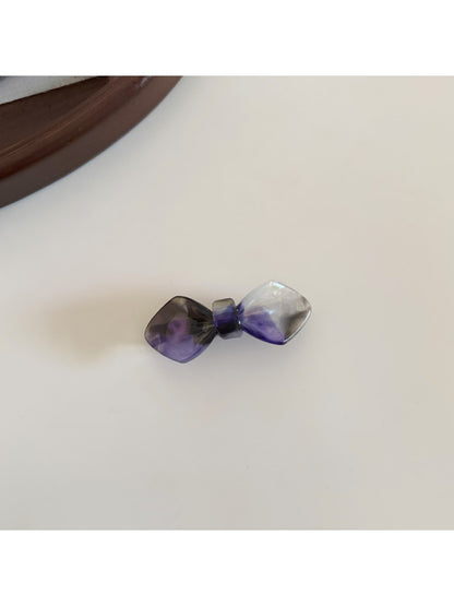 Beau - Marbled Bow Acetate Fiber Hair Clip