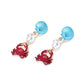 Earedge - Painted Ocean Animal Layered Dangle Earrings