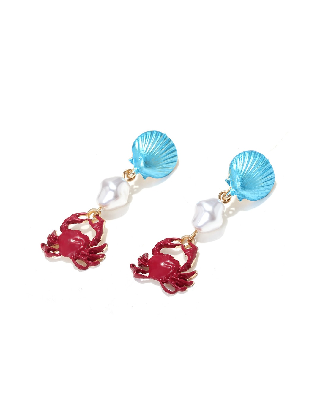 Earedge - Painted Ocean Animal Layered Dangle Earrings