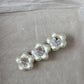 Beau - Polka Dot Flower Detail Alloy Hair Clip