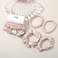Gifty - Pastel Ruffled Hair Ties Set