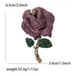 Brovia - Two Tone Rose Flower Alloy Brooch Pin
