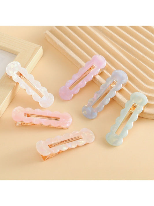 Beau - Colorful Hollowed Out Wave Shaped Hair Clip