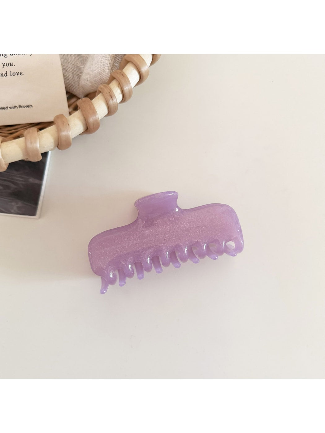 Beau - Glossy Square PC Alloy Hair Claw Clip