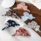 Close-up of Beau double layer bow hair claw clip showing layered bow design