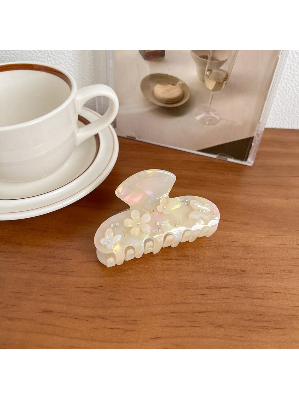 Beau - Cute Floral Print Hair Claw Clip