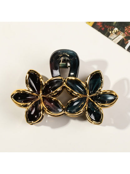 Beau - Vintage Twin Flower Claw Clip