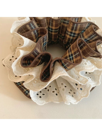 Gifty - Plaid Lace Four Layered Hair Loop