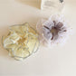 Gifty - Layered Organza Look Bead Detail Scrunchie