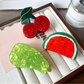 Beau - Geometric Fruit Ring Design PVC Hair Claw Clip