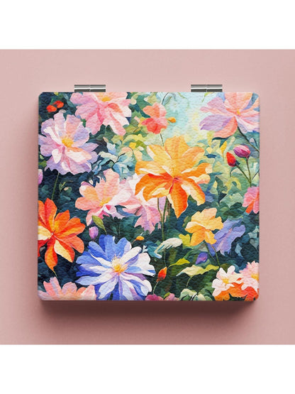 Mirroray - Oil Painting Flower Pattern Makeup Mirror