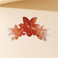 Beau - Gradient Flower Shaped Plastic Alloy Claw Clip