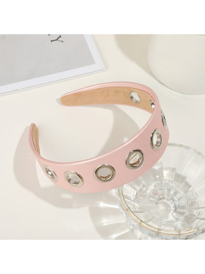 Gifty - Fashion PU Alloy Circle Accent Headband