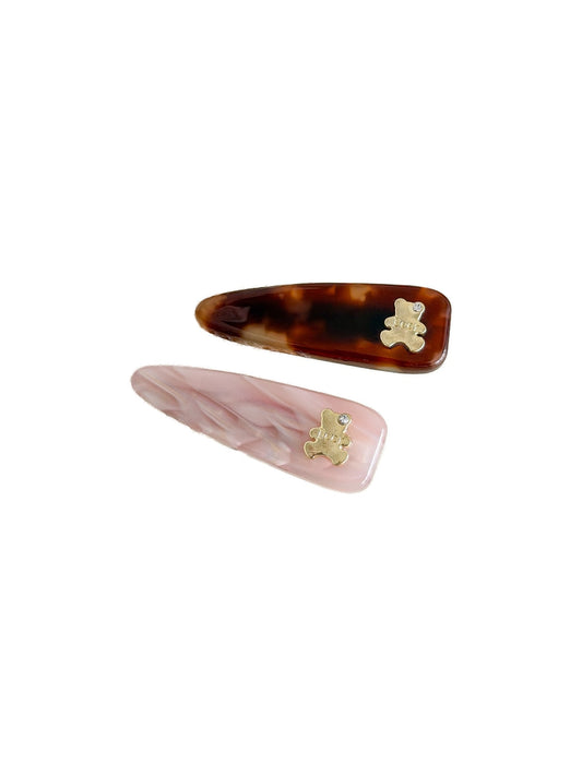Beau - Alloy Bear Accent Acetate Hair Clip