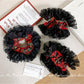 Gifty - Double Layer Plaid Ruffled Hair Ties
