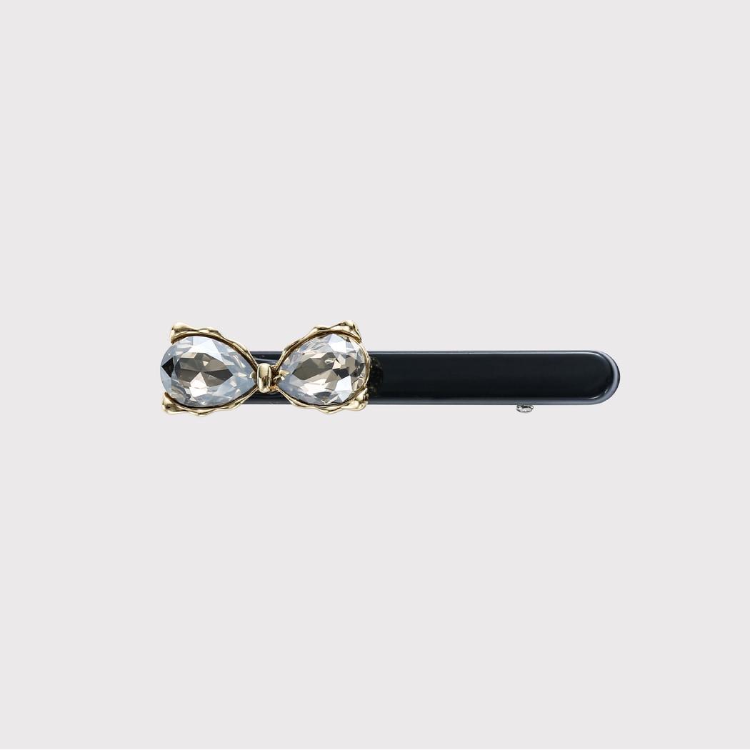 Beau - Elegant Bow and Oval Detail Side Barrette