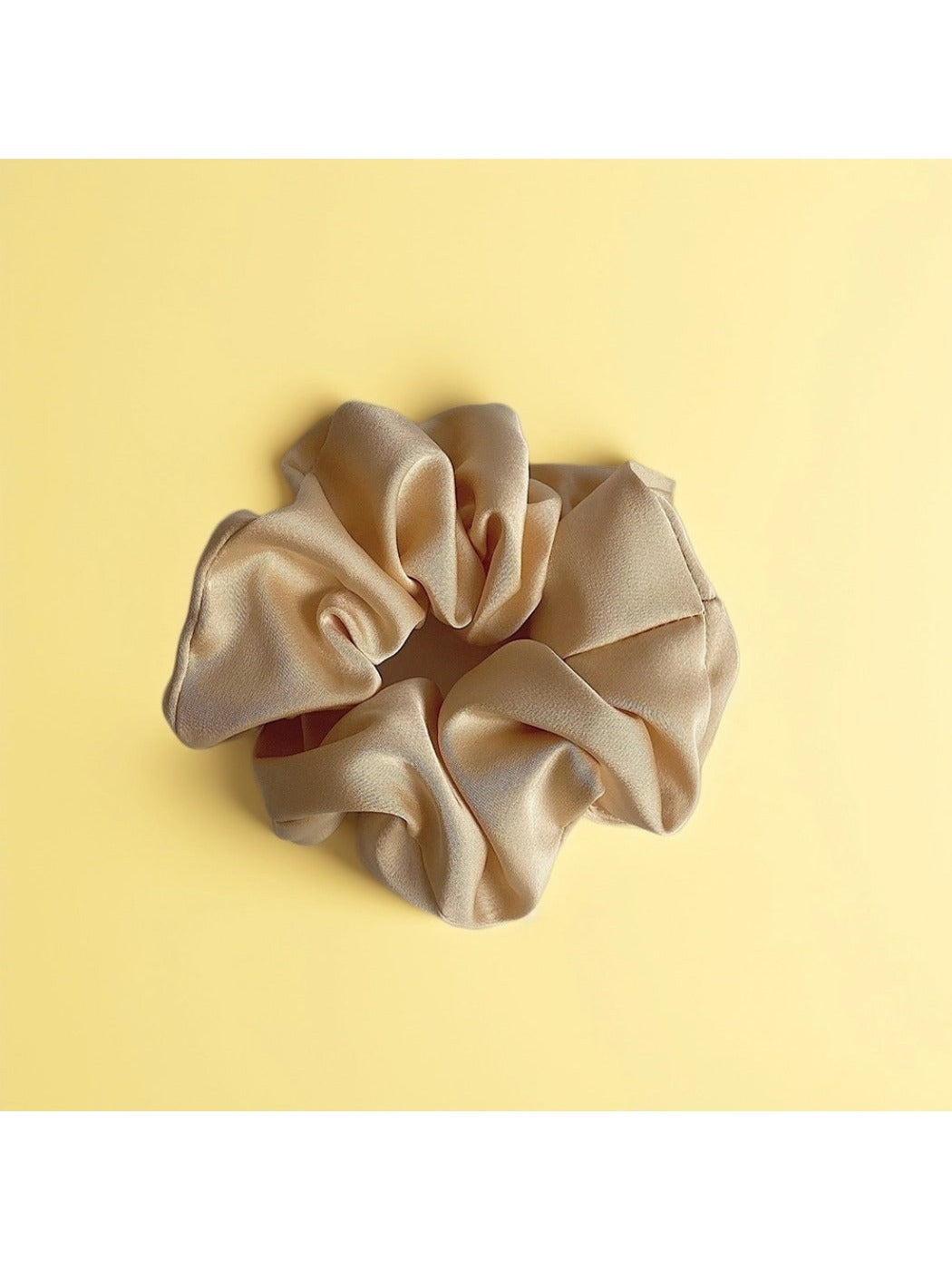 Gifty Luxury Satin Scrunchies color options including 375#Beige, 376#Champagne, 377#Blue