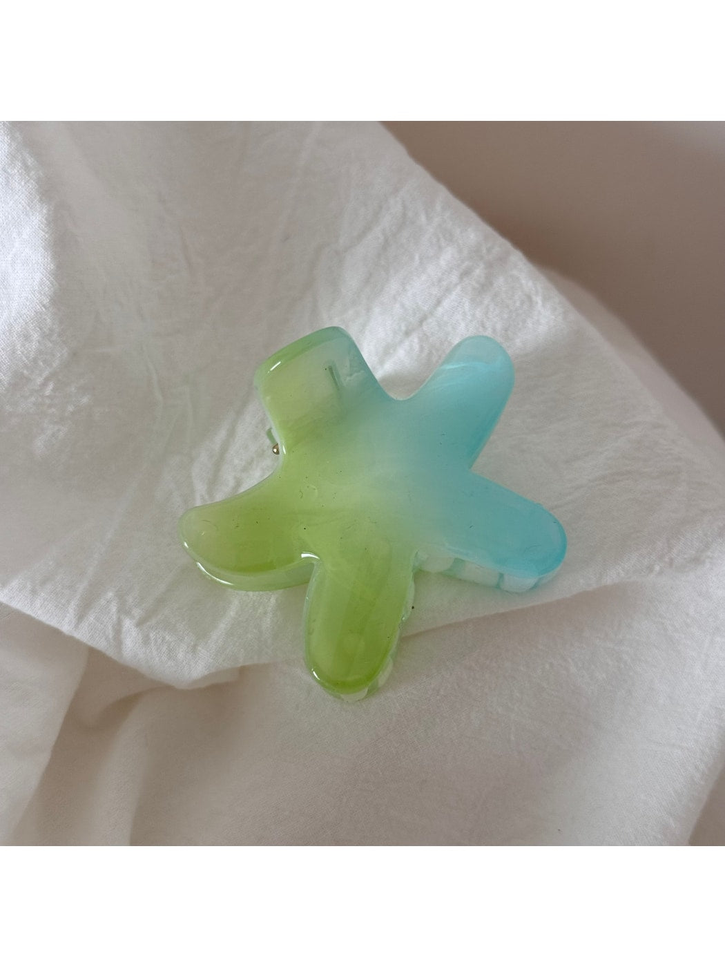 Beau - Glossy Jelly Finish Flower Star Claw Clip