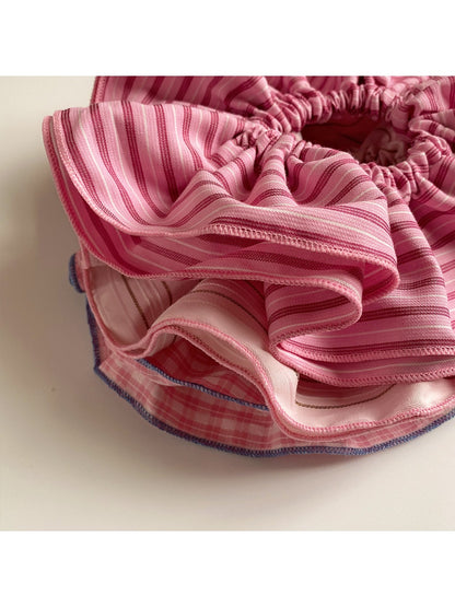 Gifty - Spring Pink Double Layer Scrunchie