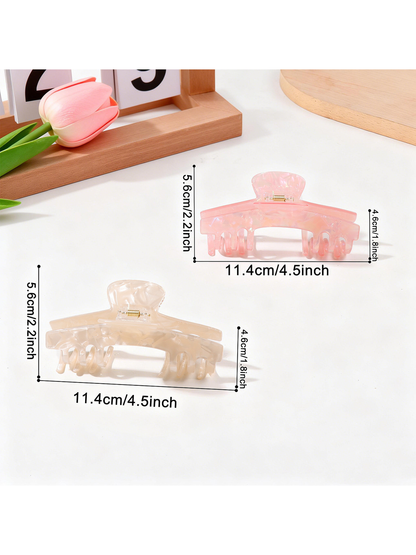 Beau - Wide Butterfly Shape PVC Hair Claw Clip