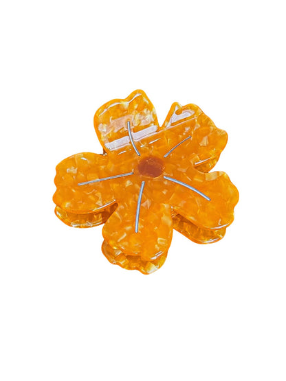 Beau - Large Acetate Flower Hair Clip High Ponytail